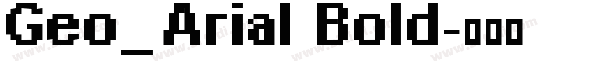 Geo_Arial Bold字体转换
